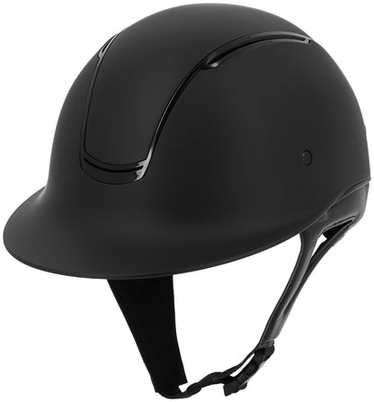 Casco negro mate con detalle en negro brillo de  EQUITHÈME - modelo Soazy