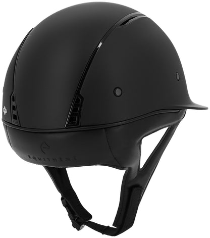 Casco negro mate con detalle en negro brillo de  EQUITHÈME - modelo Soazy