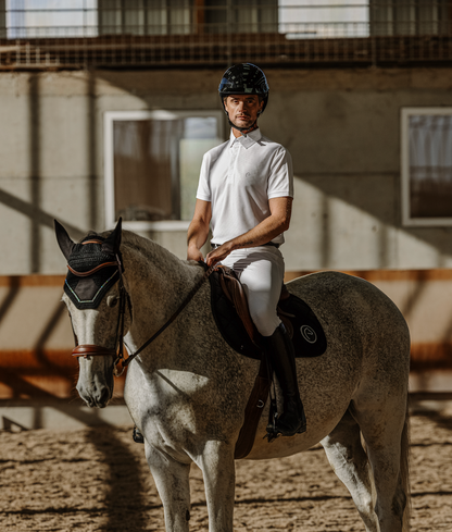 Polo de concurso EQUITHÈME modelo Edy en tela mesh ( malla/rejilla)
