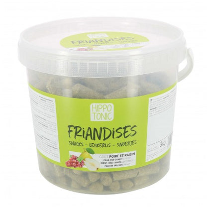Golosinas HIPPOTONIC, sabor pera y uva